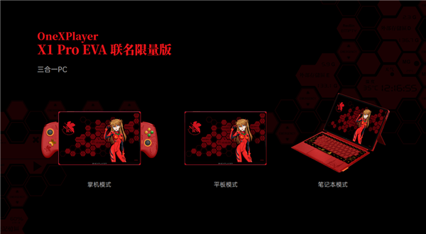 OneXPLayer 壹号游侠X1Pro EVA联名限量款掌机PC亮相CQ9传奇电子酷睿Ultra 200H 加持兼顾掌上游戏和移动办公：(图4)